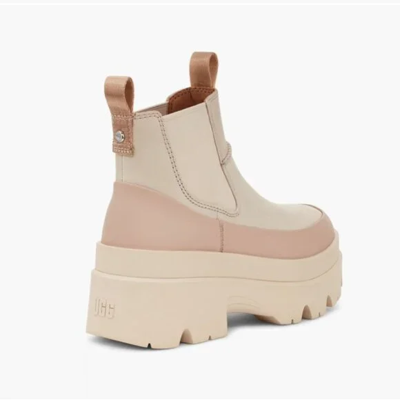 UGG Brisbane Waterproof Platform Chelsea Boot - Sea Salt 7 - Picture 3 of 11